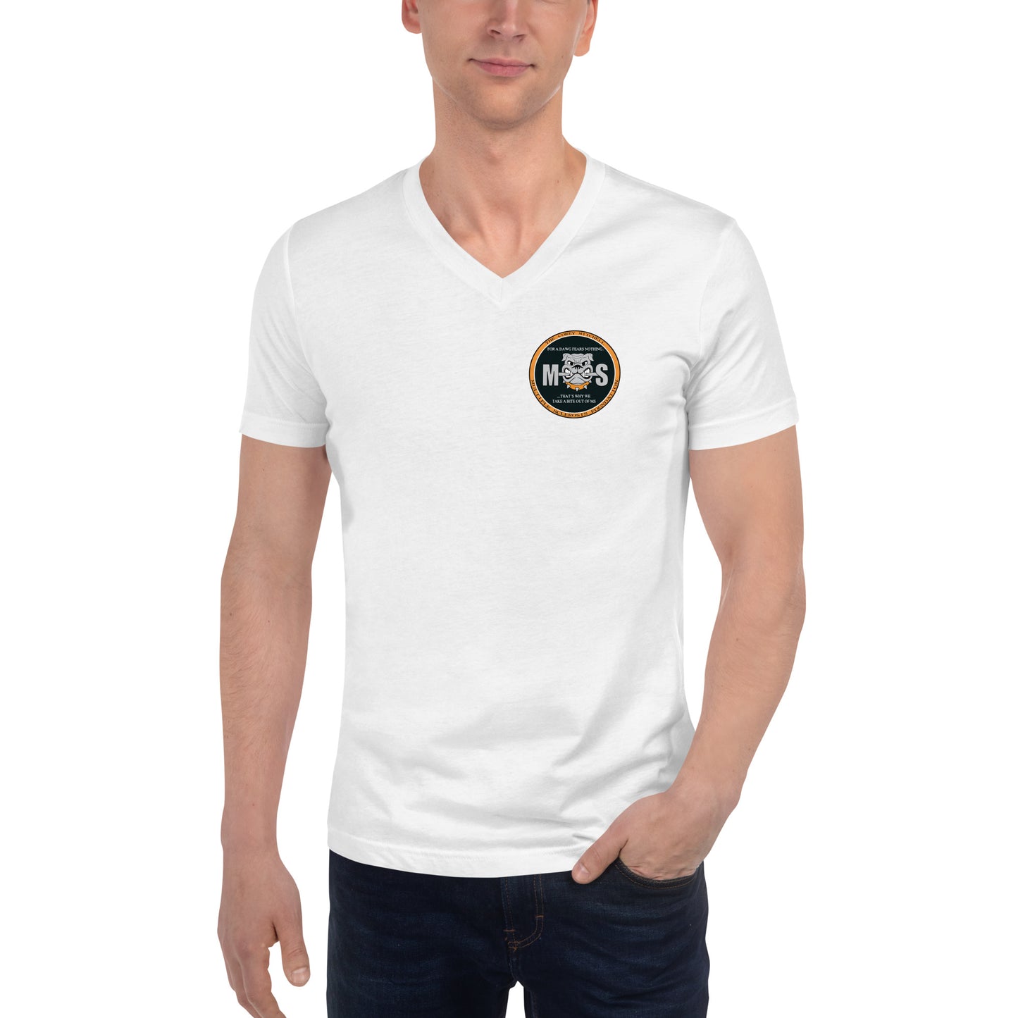 Unisex Short Sleeve V-Neck T-Shirt